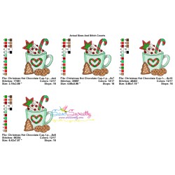 Christmas Hot Chocolate Cup-1 Embroidery Design Pattern-2