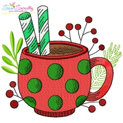 Christmas Hot Chocolate Cups Embroidery Design Bundle-3