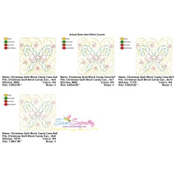 Christmas Quilt Block Candy Cane Embroidery Design Pattern-2