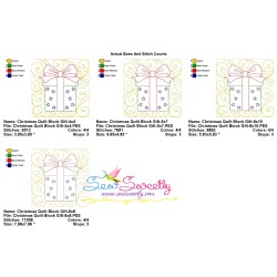 Christmas Quilt Block Gift Embroidery Design Pattern-2