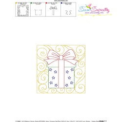 Christmas Quilt Block Gift Embroidery Design Pattern-3