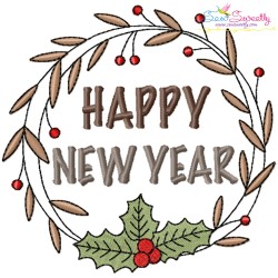 Happy New Year Frames Embroidery Design Bundle-3