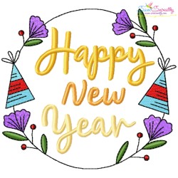 Happy New Year Frames Embroidery Design Bundle-9