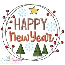 Happy New Year Frames Embroidery Design Bundle-10