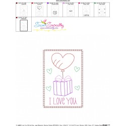 Valentine Cardstock Embroidery Design Pattern | I Love You Gift And Heart-2