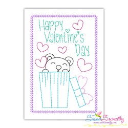 Valentine Cardstock Embroidery Design Pattern | Happy Valentine's Day Gift-1