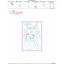 Valentine Cardstock Embroidery Design Pattern | Happy Valentine's Day Gift-2