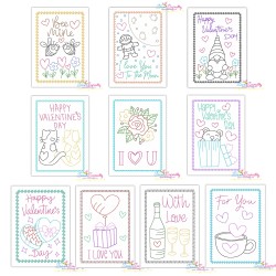 Valentine's Day Cardstock Embroidery Design Bundle-1
