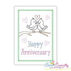 Happy Anniversary Cardstock Embroidery Design Bundle-5