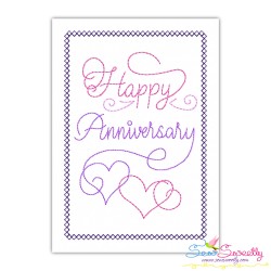 Happy Anniversary Cardstock Embroidery Design Bundle-3