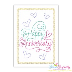 Happy Anniversary Cardstock Embroidery Design Bundle-2
