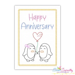 Happy Anniversary Cardstock Embroidery Design Bundle-8