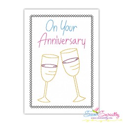 Happy Anniversary Cardstock Embroidery Design Bundle-10