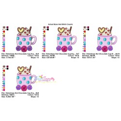 Valentine's Hot Chocolate Cup-8 Embroidery Design Pattern-2