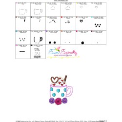 Valentine's Hot Chocolate Cup-8 Applique Design Pattern-3