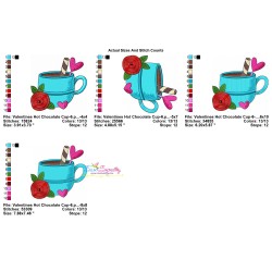 Valentine's Hot Chocolate Cup-6 Embroidery Design Pattern-2