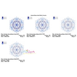 Artistic Snowflake-9 Embroidery Design Pattern-2