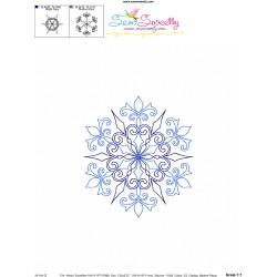 Artistic Snowflake-9 Embroidery Design Pattern-3