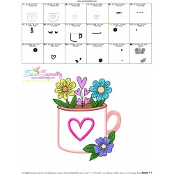 Valentine's Hot Chocolate Cup-5 Applique Design Pattern-3