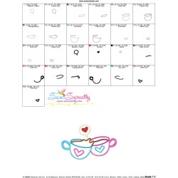 Valentine's Hot Chocolate Cup-1 Applique Design Pattern-3