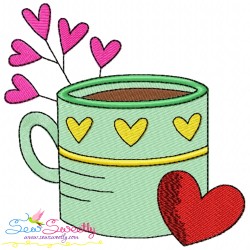 Valentine's Hot Chocolate Cups Embroidery Design Bundle-6