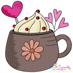 Valentine's Hot Chocolate Cups Embroidery Design Bundle-3