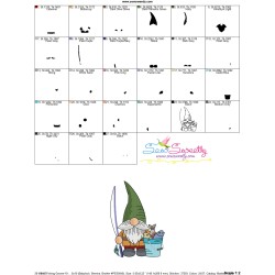 Boy Fishing Gnome-10 Embroidery Design Pattern-3