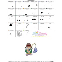 Boy Fishing Gnome-9 Embroidery Design Pattern-3