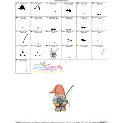 Boy Fishing Gnome-7 Embroidery Design Pattern-3