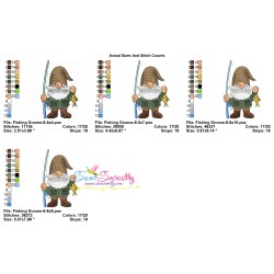 Boy Fishing Gnome-6 Embroidery Design Pattern-2
