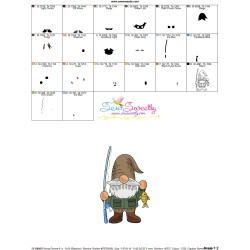 Boy Fishing Gnome-6 Embroidery Design Pattern-3