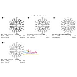 Artistic Snowflake-7 Embroidery Design Pattern-2