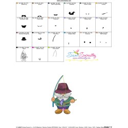 Boy Fishing Gnome-4 Embroidery Design Pattern-3