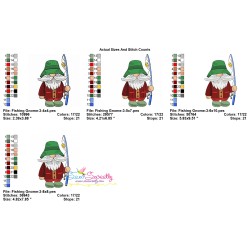 Boy Fishing Gnome-3 Embroidery Design Pattern-2