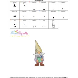 Boy Fishing Gnome-1 Embroidery Design Pattern-3