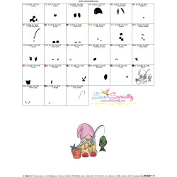Girl Fishing Gnome-10 Embroidery Design Pattern-3