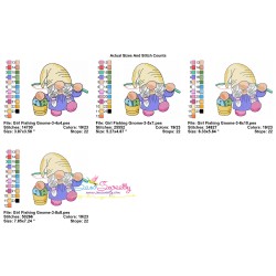 Girl Fishing Gnome-3 Embroidery Design Pattern-2