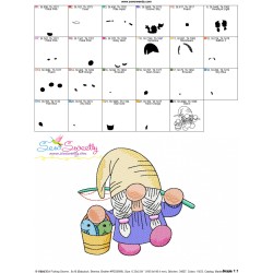 Girl Fishing Gnome-3 Embroidery Design Pattern-3