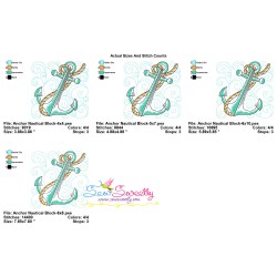 Embroidery Design Pattern | Anchor Nautical Quilt Block-2