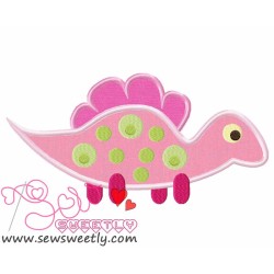 Cute Dino-6 Applique Design Pattern-1