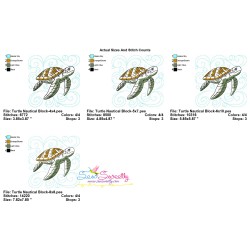 Embroidery Design Pattern | Turtle Nautical Quilt Block-2