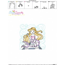 Embroidery Design Pattern | Mermaid Nautical Quilt Block-3