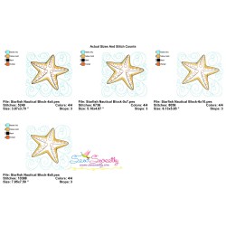Embroidery Design Pattern | Starfish Nautical Quilt Block-2