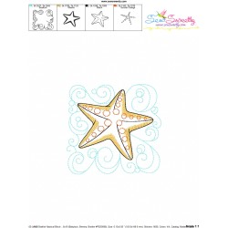 Embroidery Design Pattern | Starfish Nautical Quilt Block-3
