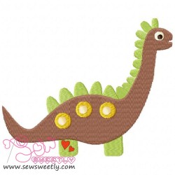 Cute Dino-4 Embroidery  Design-1