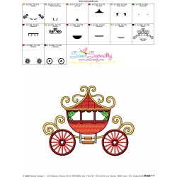 Embroidery Design Pattern - Fairytale Carriage-1-3
