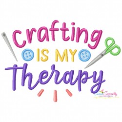 Embroidery Design Pattern - Crafting Is My Therapy-1