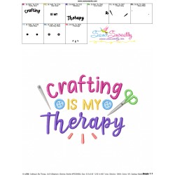 Embroidery Design Pattern - Crafting Is My Therapy-3
