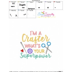 Embroidery Design Pattern - I Am Crafter What Is Your Superpower-3