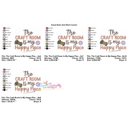 Embroidery Design Pattern - The Craft Room Is My Happy Place-2